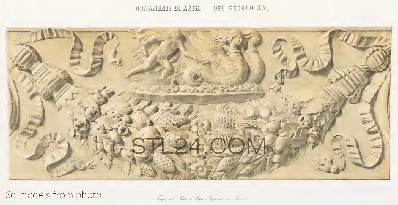 Панели резные (CARVED PANEL_2323 -  | 3D model 3DSMAX / OBJ / STL) 3D модель для ЧПУ станка